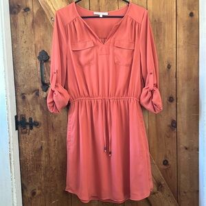 Daniel Rainn Terracotta Long Sleeve Dress